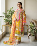 Sunshine Bloom Floral Pakistani Lawn Suit