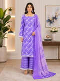 purple printed 3-piece suit